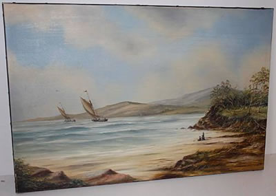 Figures on a beach
