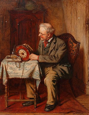 The Clockmaker; Stoking the Fire (a pair)