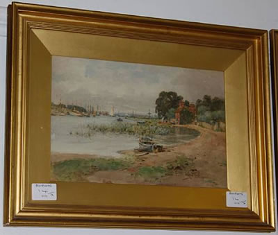 The Town Clock Steyning; and two views of Hamble by Wilfred Williams Ball - Auction record, sale price, and art valuation. Compare with similar artists and explore comparable artworks.