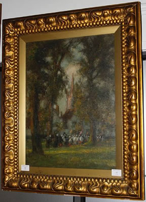 Procession to the Church by Thomas W Morley - Auction record, sale price, and art valuation. Compare with similar artists and explore comparable artworks.