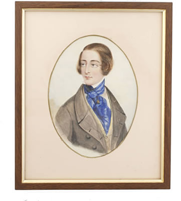 Charles Dickens (1812-1870), wearing grey coat, pale yellow waistcoat, white chemise, blue cravat and gold shirt pin by Philip Augustus Barnard - Auction record, sale price, and art valuation. Compare with similar artists and explore comparable artworks.