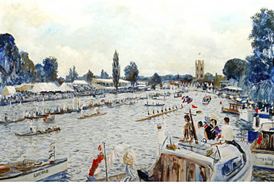 Henley Regatta Finish Line by Jeremy King - Auction record, sale price, and art valuation. Compare with similar artists and explore comparable artworks.