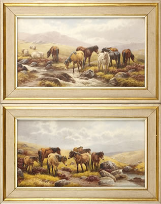 Dartmoor ponies (a pair) by Thomas Rowden - Auction record, sale price, and art valuation. Compare with similar artists and explore comparable artworks.