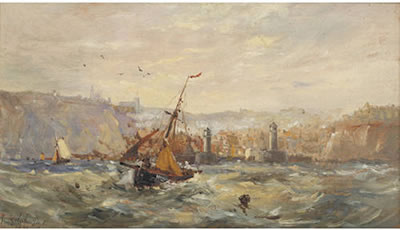 Whitby from the sea by Richard Malcolm Lloyd - Auction record, sale price, and art valuation. Compare with similar artists and explore comparable artworks.