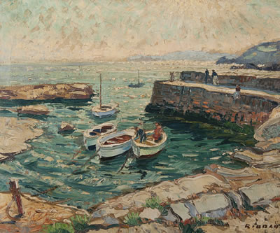 "Port Wrinkle, Cornwall" by Albert Charles Ribbans - Auction record, sale price, and art valuation. Compare with similar artists and explore comparable artworks.