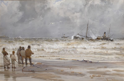 Wreck on the Hayle Bar: Cornwall