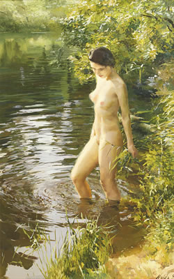 The young bather by Dmitri Naida - Auction record, sale price, and art valuation. Compare with similar artists and explore comparable artworks.
