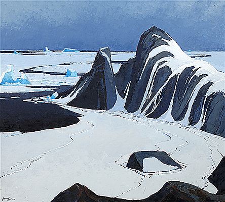 Acrtic Spring, Brevoort Island by Anthony Law - Auction record, sale price, and art valuation. Compare with similar artists and explore comparable artworks.