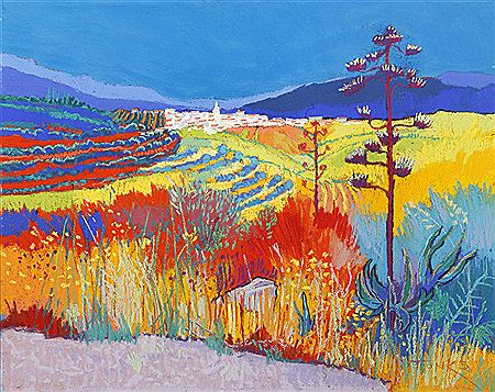 Mediterranean landscape with a town in the distance by Godfrey Tonks - Auction record, sale price, and art valuation. Compare with similar artists and explore comparable artworks.