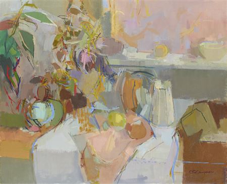 Table still life by Oliver Campion - Auction record, sale price, and art valuation. Compare with similar artists and explore comparable artworks.
