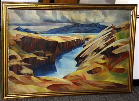 Northern Coastal landscape by Eggert Gudmundsson - Auction record, sale price, and art valuation. Compare with similar artists and explore comparable artworks.