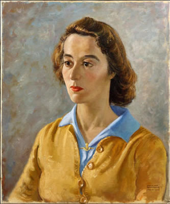 Portrait of a young lady with sweetheart brooch
