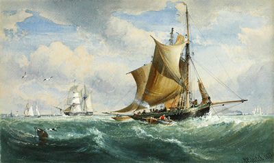 Various Masted Sailing Vessels
