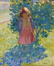 Jeune fille dans le jardin