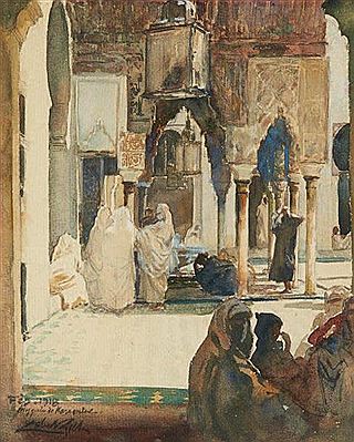 Réunion dans la mosquée de Fez by Almery Lobel-Riche - Auction record, sale price, and art valuation. Compare with similar artists and explore comparable artworks.