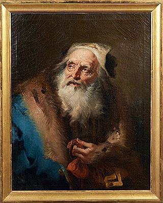 Figure d'homme au manteau de fourrure