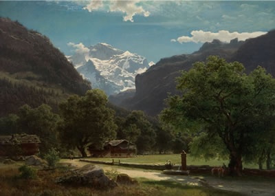 Sample artwork by Hans Fredrik Gude (1825 - 1903), known for romantic landscape painting, teaching - View similar artists and auction records