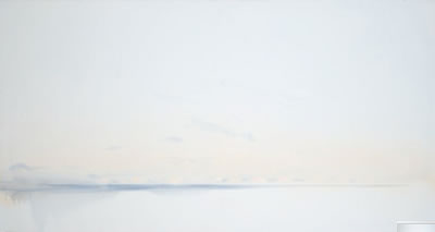 Sample artwork by Kare Tveter (1922 - 2012), known for lyrical, abstract design language depicting winter, snow, cold, and light using minimalist, abstract color choice. - View similar artists and auction records