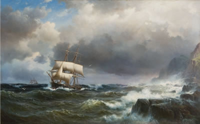 Seilskute ved kysten