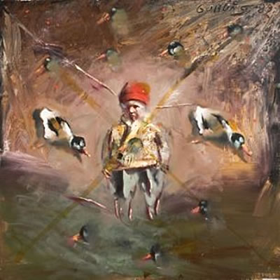 Gutt med ender, 1989 by Hakon Gullvag - Auction record, sale price, and art valuation. Compare with similar artists and explore comparable artworks.