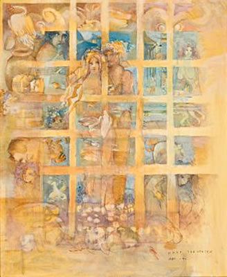 Komposisjon med to mennesker, 1987-90