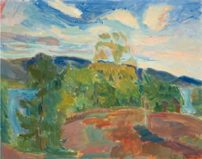 Landskap fra Holmsbu by Thorvald Erichsen - Auction record, sale price, and art valuation. Compare with similar artists and explore comparable artworks.