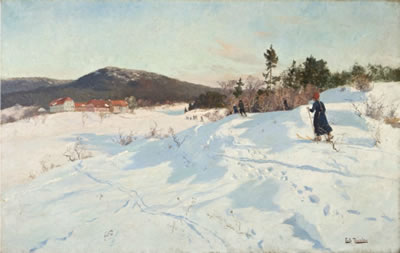 Vinter med skiløperske