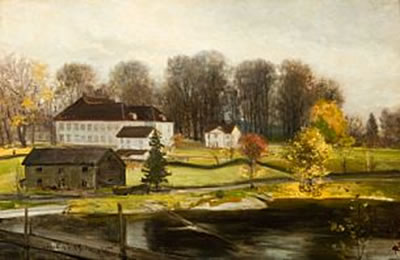 Eidsvollbygningen by Oscar Arnold Wergeland - Auction record, sale price, and art valuation. Compare with similar artists and explore comparable artworks.