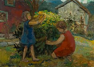 To piker plukker bær by Kaare Espolin Johnson - Auction record, sale price, and art valuation. Compare with similar artists and explore comparable artworks.