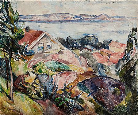 En sommerdag i skjærgården, 1916 by Per Deberitz - Auction record, sale price, and art valuation. Compare with similar artists and explore comparable artworks.