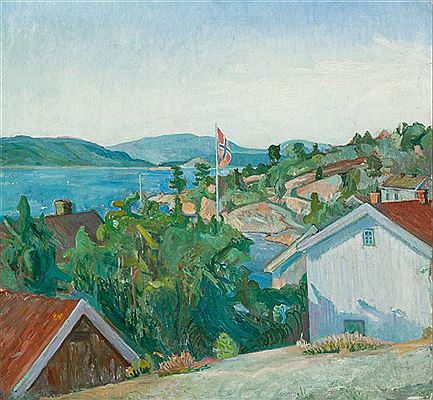 "Fra Støa, flagg" 1911