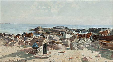 "Fra Jæren. Hummerfiskere" 1884