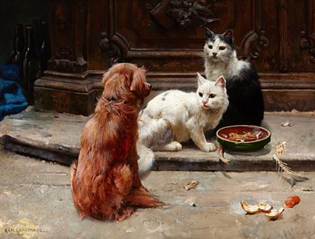 Ved matskålen, 1881 by Karl Christian Uchermann - Auction record, sale price, and art valuation. Compare with similar artists and explore comparable artworks.