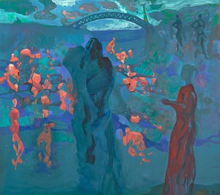 Sample artwork by Hakon Bleken (1929 - 2025), known for painting, fearless and fresh in art and opinions - View similar artists and auction records
