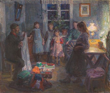 Sample artwork by August Eiebakke (1867 - 1938), known for painting - View similar artists and auction records