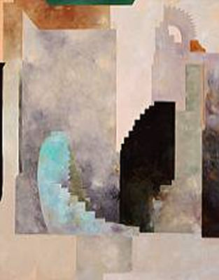 "Stairs on vase"