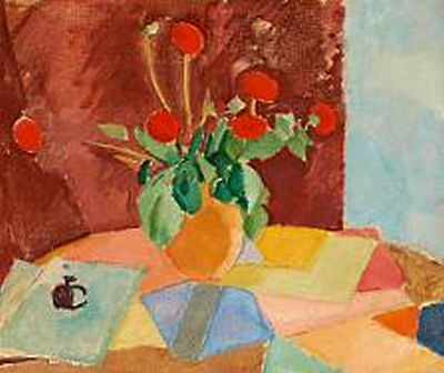 Still life with red flowers by Karl Oskar Isakson - Auction record, sale price, and art valuation. Compare with similar artists and explore comparable artworks.