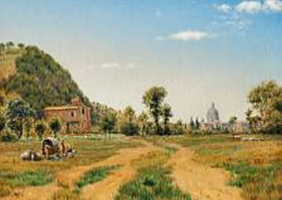 View outside Rome, in the background Saint Peter's