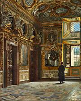 Sample artwork by Adolf Heinrich Claus Hansen (1859 - 1925), known for interior scene room painting, figures - View similar artists and auction records