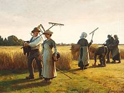 Peasants are heading for home by Niels Frederick Schiottz-Jensen - Auction record, sale price, and art valuation. Compare with similar artists and explore comparable artworks.