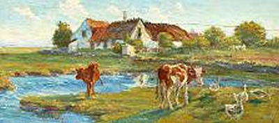 Grazing cows on Saltholm