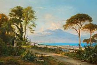 Sample artwork by Carl Frederic Aagaard (1833 - 1895), known for romantic and realist landscapes of danish forests, lakes, and architecture; decorative works influenced by the danish golden age and italian travel - View similar artists and auction records