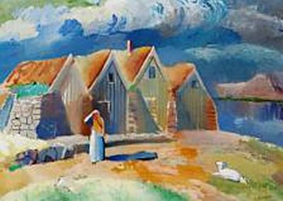 Sample artwork by Gunnlaugur Blondal (1893 - 1962), known for painting - View similar artists and auction records