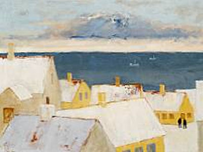 Overlooking the village, Gudhjem by Mogens Hertz - Auction record, sale price, and art valuation. Compare with similar artists and explore comparable artworks.