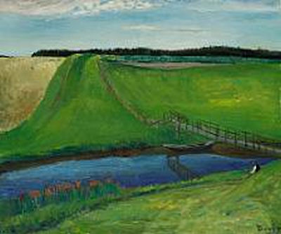 Sample artwork by Karl Christian (Kalle) Bovin (1907 - 1985), known for landscape painting, changing weather scenes - View similar artists and auction records