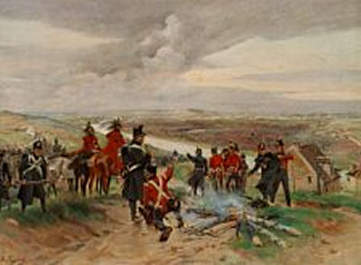 French soldiers on the outskirts of a town