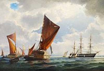 Early morning in the English Channel. "Tidlig Morgen i Kanalen"