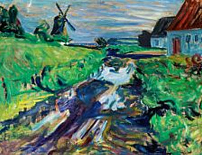 Landscape with a mill