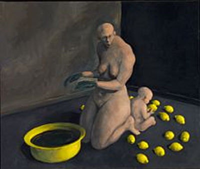 Sample artwork by Michael Otto Albert Kvium (Born 1955), known for grotesque, surreal figurative painting, illustration, sculpture, performance - View similar artists and auction records