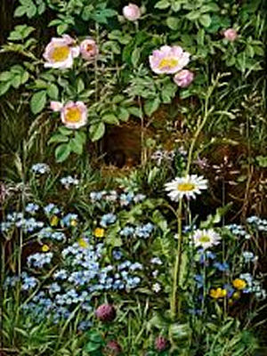 Dog roses, forget-me-nots, daisies, buttercups and clover. In the centre a bird's nest with eggs by Otto Didrik Ottesen - Auction record, sale price, and art valuation. Compare with similar artists and explore comparable artworks.
